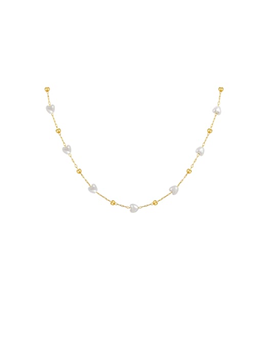 HEART PEARLS NECKLACE
