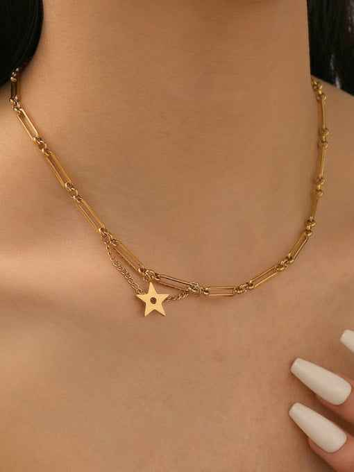 EDGE PENTAGRAM NECKLACE