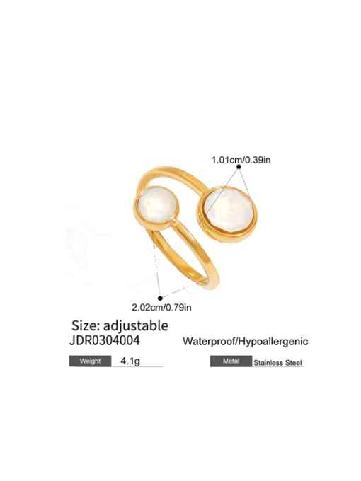 GOLDEN DOUBLE-SHELL ADJUSTABLE RING