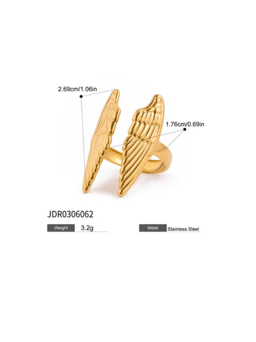 Golden Wing Hip-Hop Band Ring