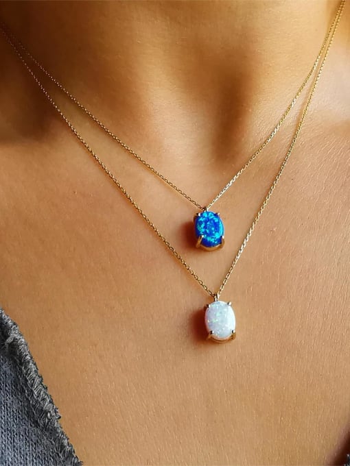 Opal Dainty Necklace