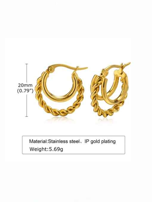 TWISTED ROPE HOOP EARRINGS