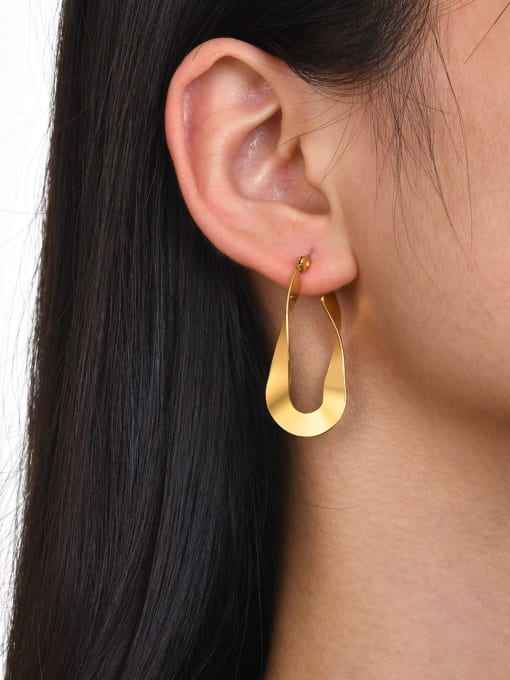 TEARDROP HUGGIE EARRINGS
