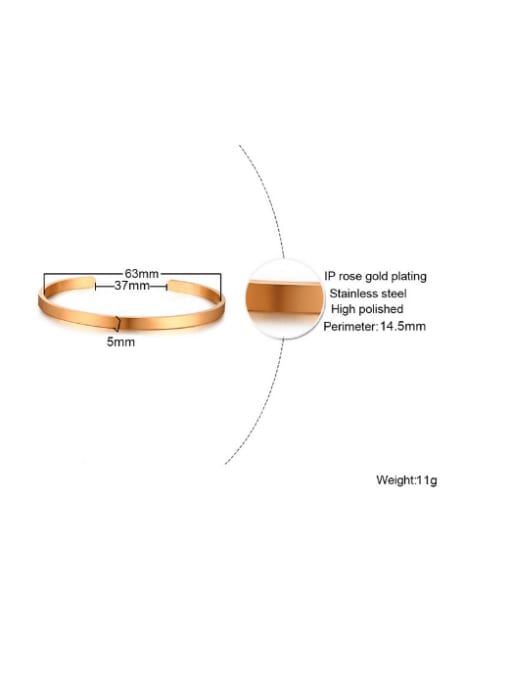 Minimalist Rose Gold Bangle