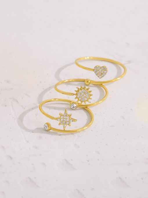 GOLDEN SUNBURST CRYSTAL RING