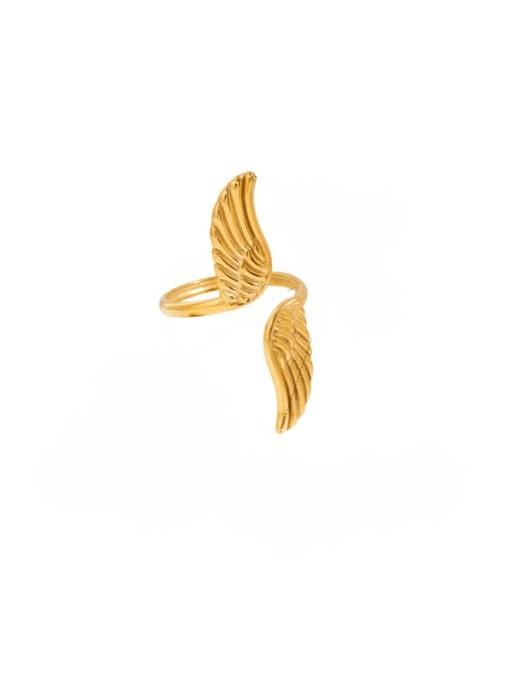 Adjustable Golden Wing Band Ring
