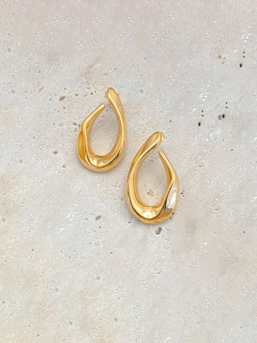 Geometric Minimalist Huggie Earring