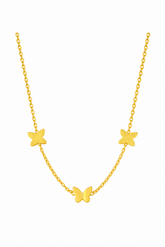 Golden Butterfly Minimalist Necklace