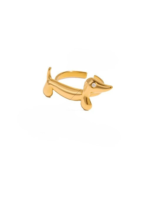 Golden Dachshund Dog Ring