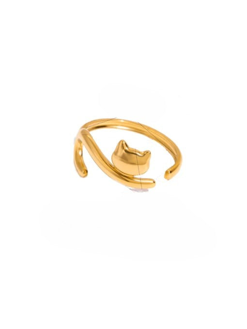 Golden Cat Ear Ring