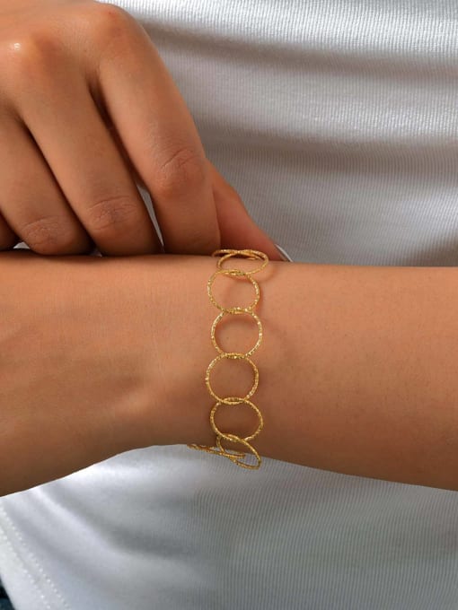 Hollow  Geometric Link Bracelet