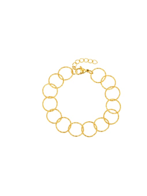 Hollow  Geometric Link Bracelet