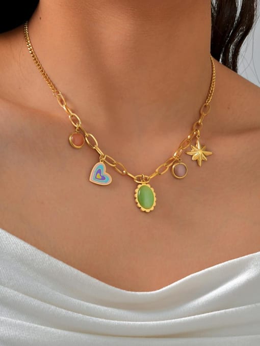 Multi-Charm Link Necklace