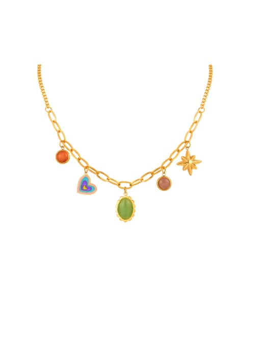 Multi-Charm Link Necklace