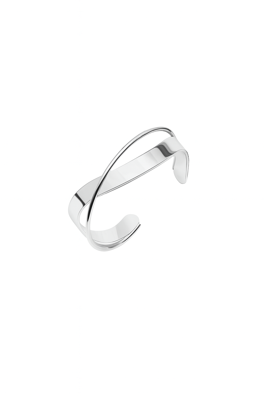 Silver Crossover Bangle