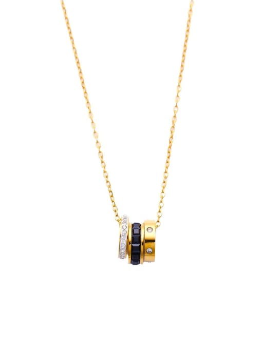 Geometric Circle Pendant Necklace