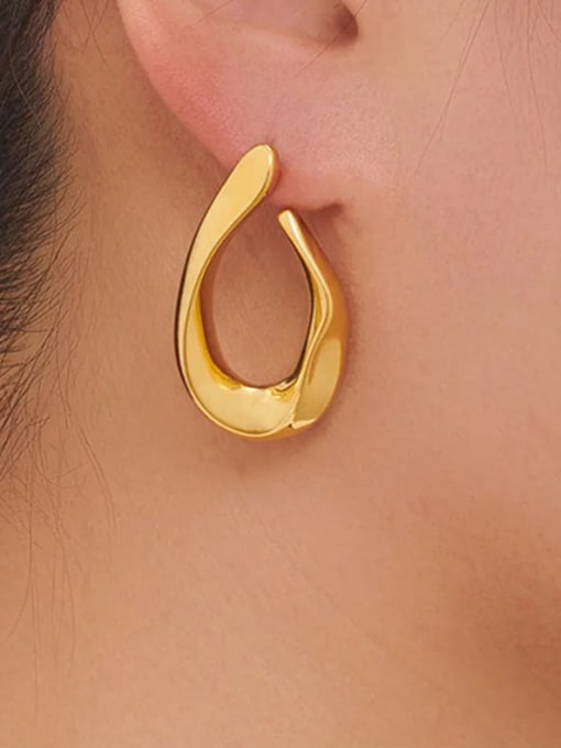 Geometric Minimalist Huggie Earring