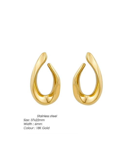 Geometric Minimalist Huggie Earring