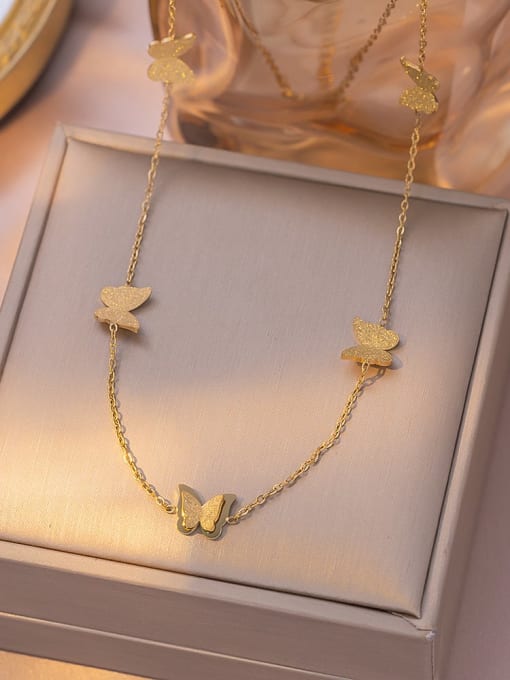 Golden Butterfly Minimalist Necklace