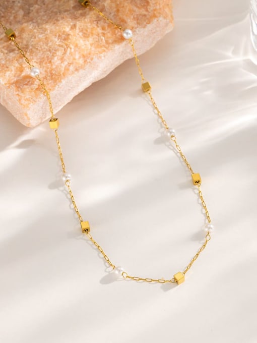 Delicate Beaded Minimalist Necklace & Bracelet Set