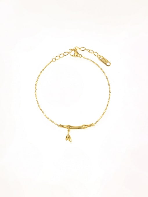 Golden Bamboo Charm Bracelet