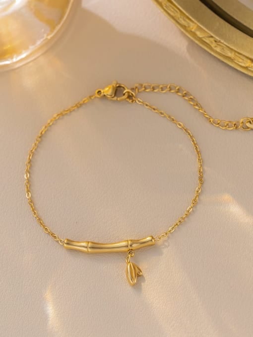 Golden Bamboo Charm Bracelet