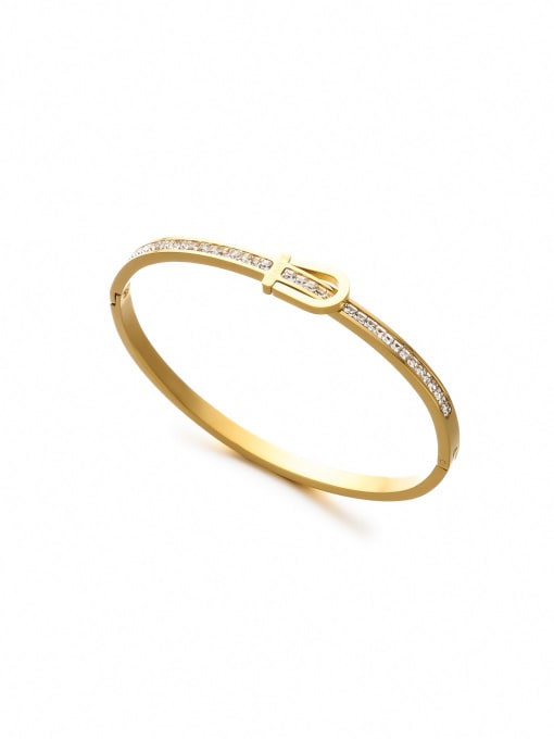 Cubic Zirconia Geometric Minimalist Band Bangle