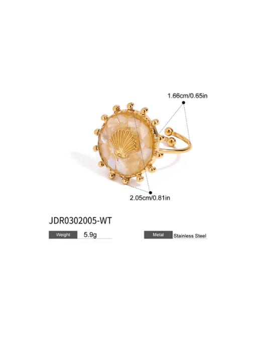 Golden Seashell Icon Ring