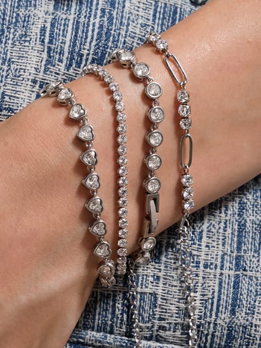 Tennis Bracelet-Stainless Steel