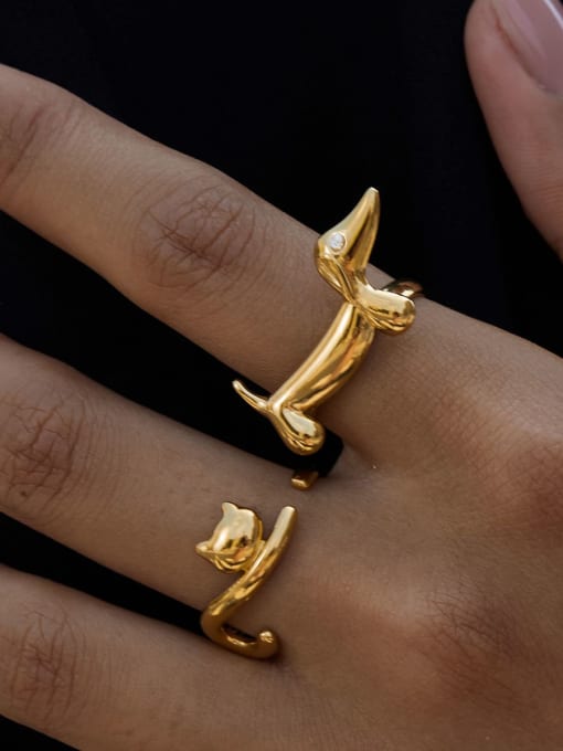 Golden Cat Ear Ring