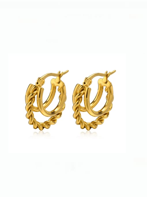 Twisted Rope Hoop Earrings