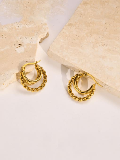 Twisted Rope Hoop Earrings