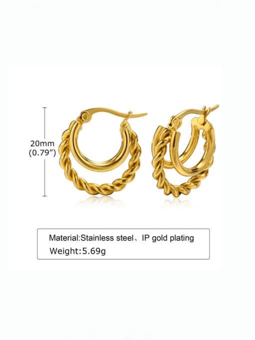 Twisted Rope Hoop Earrings