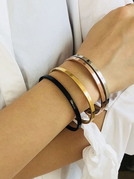 Minimalist Rose Gold Bangle