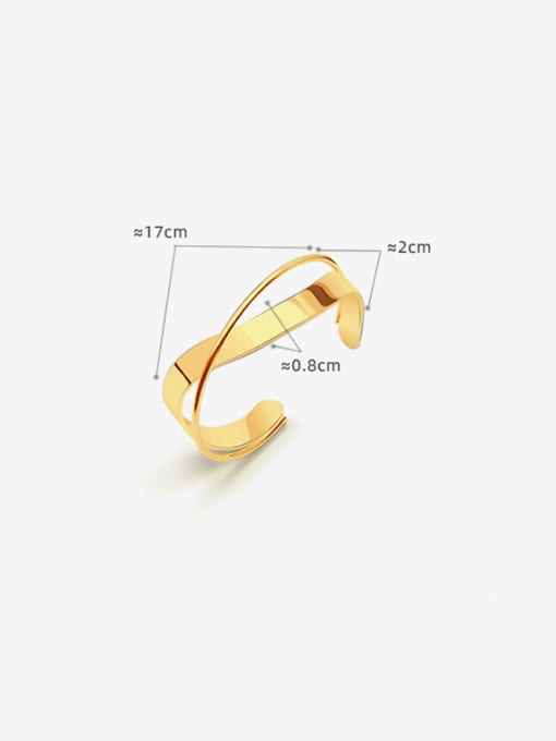 Gold Crossover Bangle