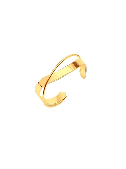Gold Crossover Bangle
