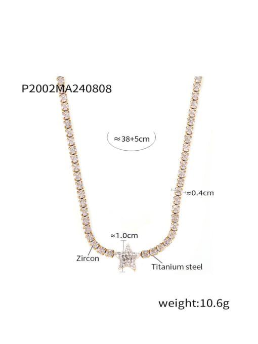 Golden Star Cubic Zirconia Luxury Necklace