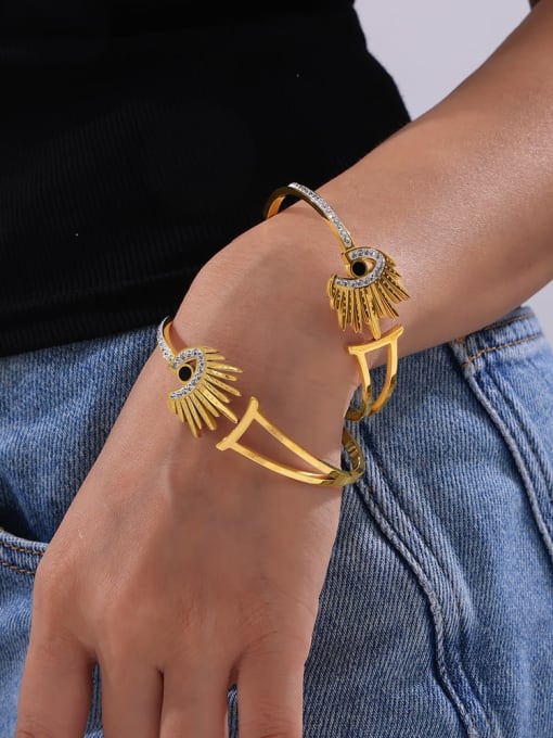 Evil Eye Dainty Cuff Bangle