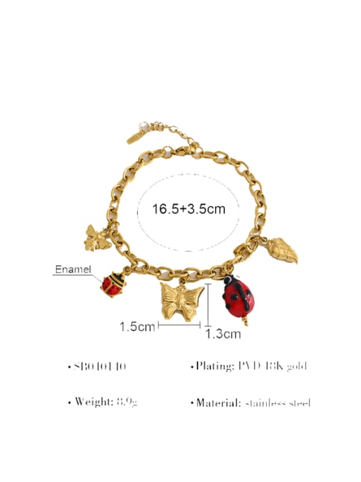 Golden Bohemian Insect Charm Bracelet
