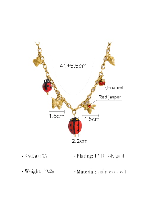 Golden Bohemian Insect Charm Necklace
