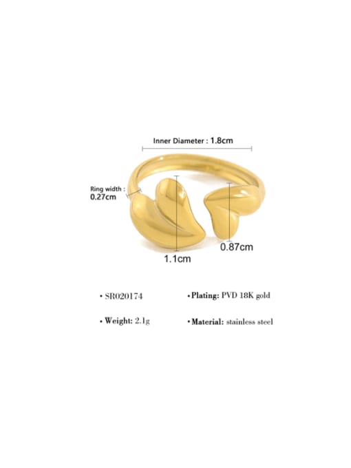 Golden Heart Minimalist Band Ring
