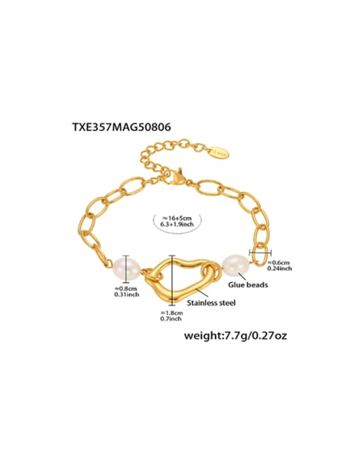 Golden Love Freshwater Pearl Bracelet
