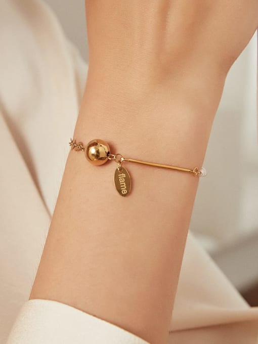 Gold Pearl Irregular Minimalist Bracelet