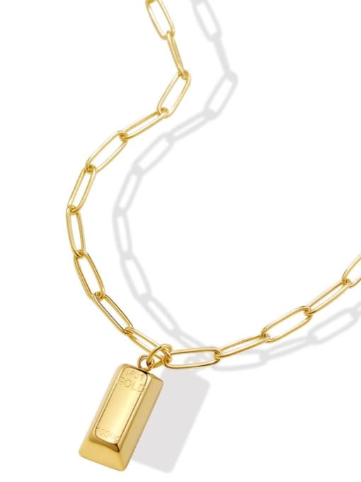 Gold Bar Pendant Necklace