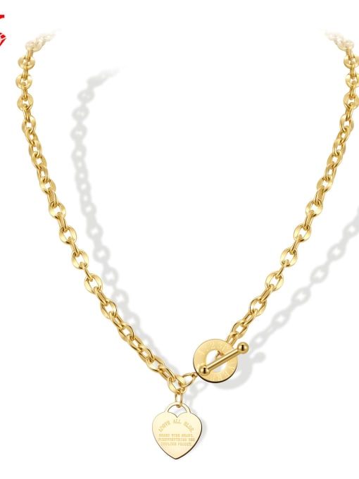 Heart Tag Toggle Necklace