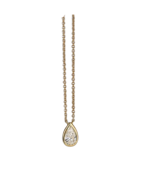 Opal Water Drop Minimalist Necklace
