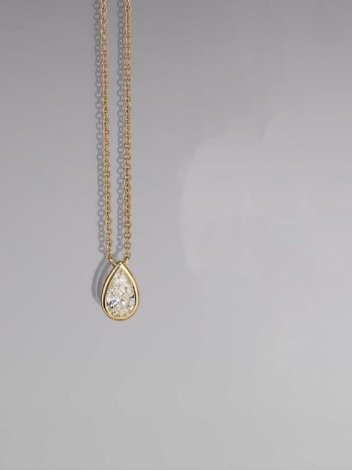 Opal Water Drop Minimalist Necklace