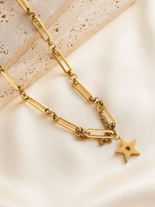 Pentagram Multi Strand Necklace