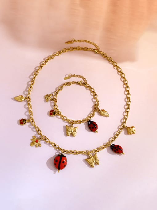 Golden Bohemian Insect Charm Bracelet