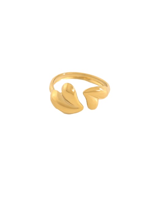 Golden Heart Minimalist Band Ring